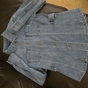 Kobi Halperin Washed Denim Trench-Style Jean Jacket